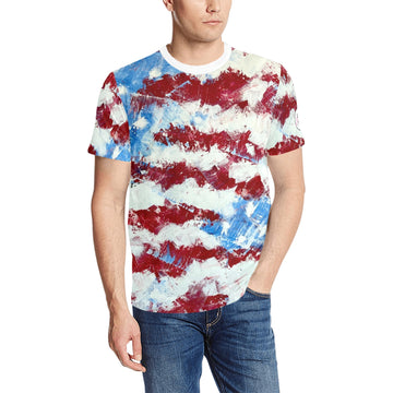 American Pie 100% cotton men's t-shirt by Big Fancy Art / American Flag t-shirt / Patriotic